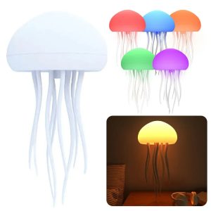 Jellyfish Night Light Lamp – Relaxing Mood Light with Realistic Floating Jellyfish & 17 Color-Changing LED