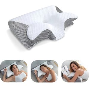 Ergonomic Memory Foam Cervical Pillow – Orthopedic Neck Support for Pain Relief, Cooling Sleep & Spinal Alignment