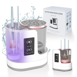 Electric Makeup Brush Cleaner – Clean, Dry & Store in One