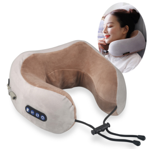 U-Shaped Neck Massager Pillow – Shiatsu Heat Therapy & Travel Comfort