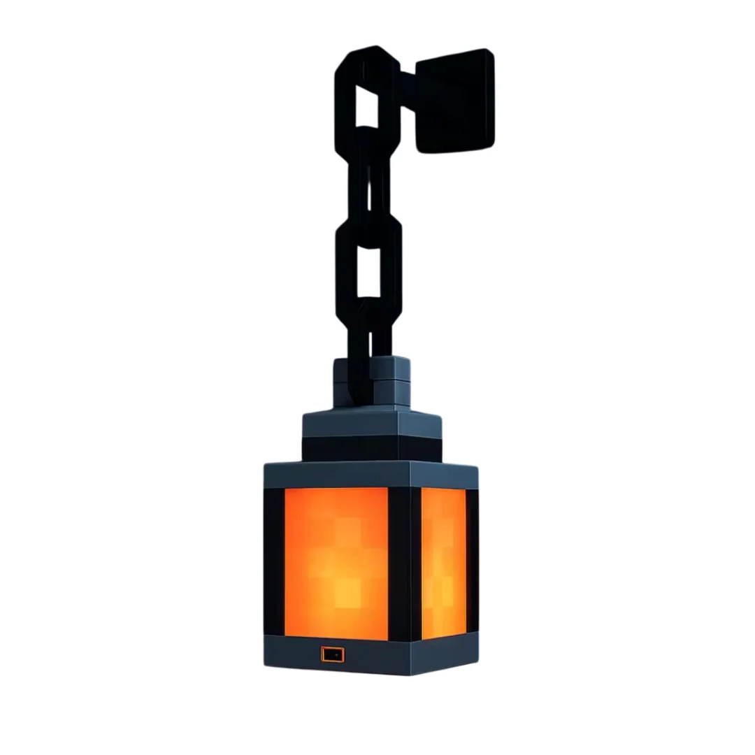 Pixelated LantPixelated Lantern Night Light – Retro Block Lamp for Desk, Bedside & Gaming Setup | USB Rechargeable Ambient Lightern Night Light - Image 5