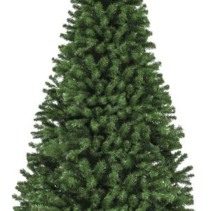 Deluxe Full-Branch Artificial Christmas Tree with Pre-Lit Warm LEDs, 8-ft (or your size) — Lifelike & Flame-Retardant